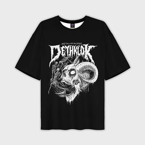 Мужская футболка оверсайз Dethklok: Goat Skull / 3D-принт – фото 1