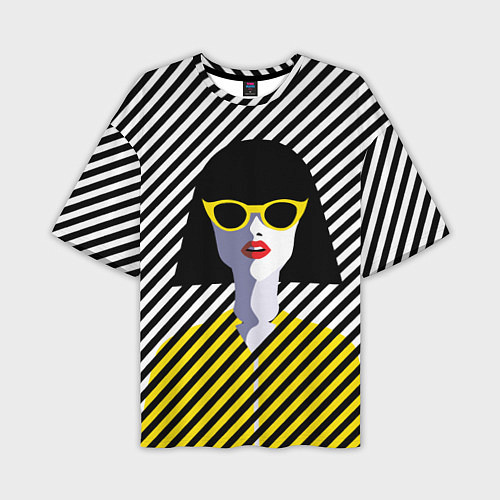 Мужская футболка оверсайз Pop art girl / 3D-принт – фото 1