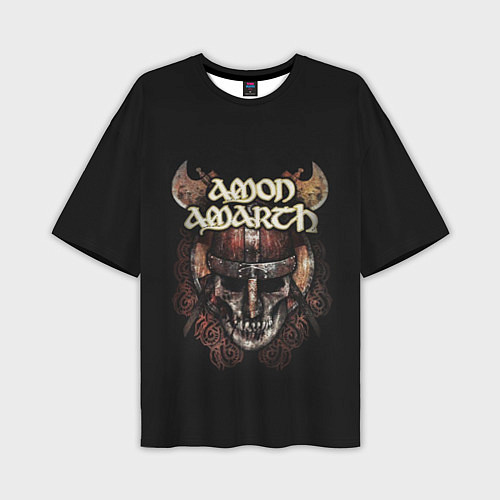 Мужская футболка оверсайз Amon Amarth: Death Viking / 3D-принт – фото 1