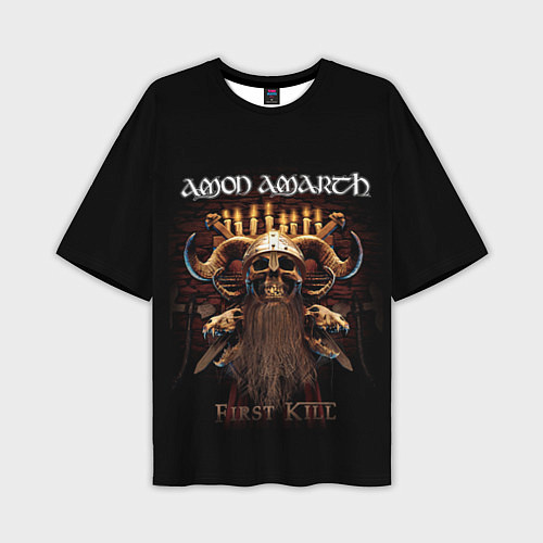 Мужская футболка оверсайз Amon Amarth: First kill / 3D-принт – фото 1