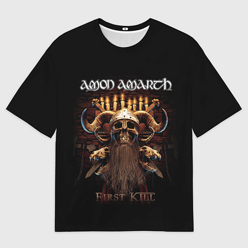 Мужская футболка оверсайз Amon Amarth: First kill / 3D-принт – фото 1