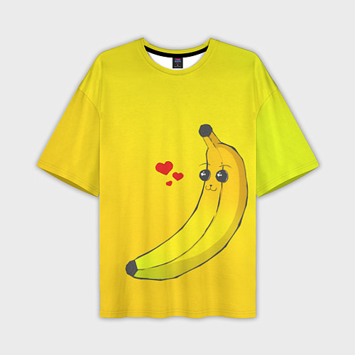 Мужская футболка оверсайз Just Banana (Yellow) / 3D-принт – фото 1
