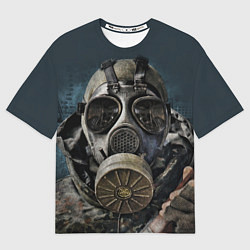 Футболка оверсайз мужская STALKER: Mask, цвет: 3D-принт