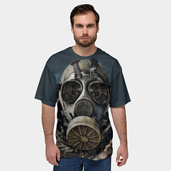Футболка оверсайз мужская STALKER: Mask, цвет: 3D-принт — фото 2