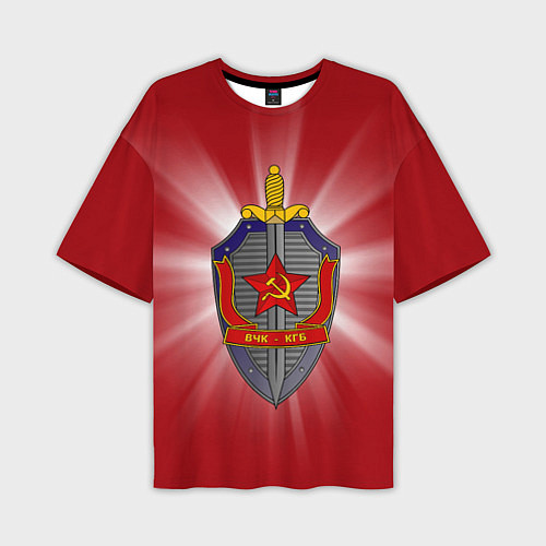 Мужская футболка оверсайз КГБ / 3D-принт – фото 1