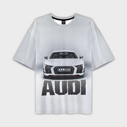 Мужская футболка оверсайз Audi серебро