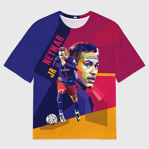Мужская футболка оверсайз Jr. Neymar / 3D-принт – фото 1