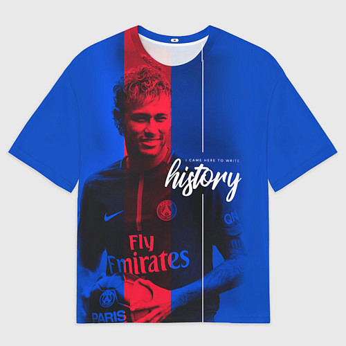 Мужская футболка оверсайз Neymar History / 3D-принт – фото 1
