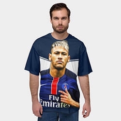 Футболка оверсайз мужская Neymar: Fly Emirates, цвет: 3D-принт — фото 2