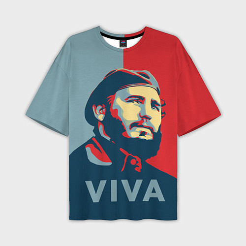 Мужская футболка оверсайз Фидель Кастро / 3D-принт – фото 1