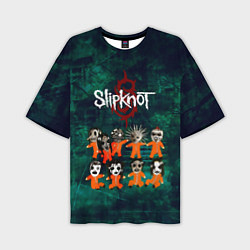 Футболка оверсайз мужская Группа Slipknot, цвет: 3D-принт