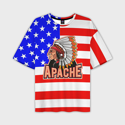 Мужская футболка оверсайз Apache / 3D-принт – фото 1