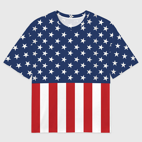 Мужская футболка оверсайз Флаг США / 3D-принт – фото 1