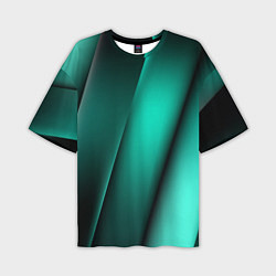 Футболка оверсайз мужская Emerald lines, цвет: 3D-принт