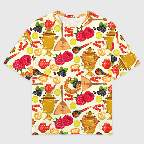 Мужская футболка оверсайз Народная кухня / 3D-принт – фото 1