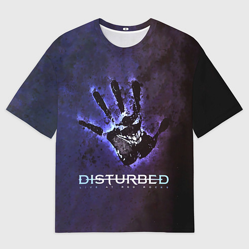 Мужская футболка оверсайз Disturbed: Live at red rocks / 3D-принт – фото 1