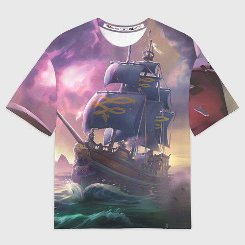 Мужская футболка оверсайз Sea of thieves / 3D-принт – фото 1