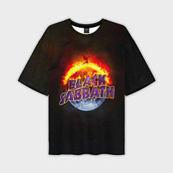 Мужская футболка оверсайз Black Sabbath земля в огне