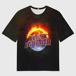 Футболка оверсайз мужская Black Sabbath земля в огне, цвет: 3D-принт
