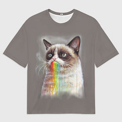 Мужская футболка оверсайз Grumpy Cat