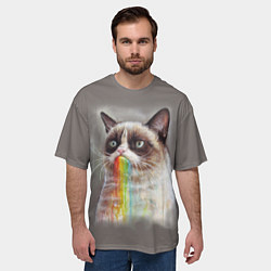 Футболка оверсайз мужская Grumpy Cat, цвет: 3D-принт — фото 2