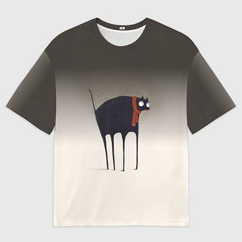 Мужская футболка оверсайз Первый снег / 3D-принт – фото 1