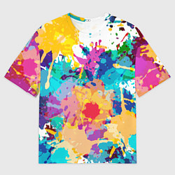 Футболка оверсайз мужская Пятна краски, цвет: 3D-принт