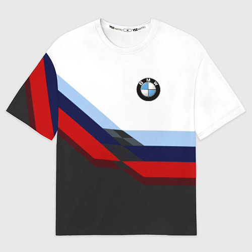 Мужская футболка оверсайз BMW M SPORT / 3D-принт – фото 1