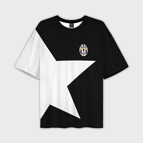 Мужская футболка оверсайз FC Juventus: Star / 3D-принт – фото 1