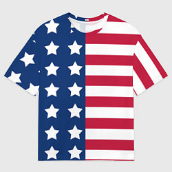 Футболка оверсайз мужская USA Flag, цвет: 3D-принт