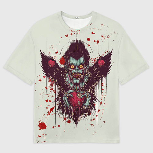 Мужская футболка оверсайз Демон с сердцем / 3D-принт – фото 1