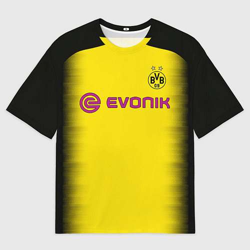Мужская футболка оверсайз BVB FC: Aubameyang Away 17/18 / 3D-принт – фото 1