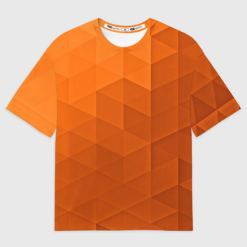 Мужская футболка оверсайз Orange abstraction / 3D-принт – фото 1