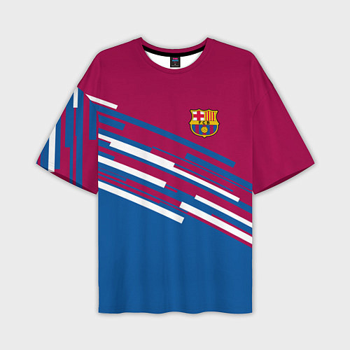 Мужская футболка оверсайз Barcelona FC: Sport Line 2018 / 3D-принт – фото 1