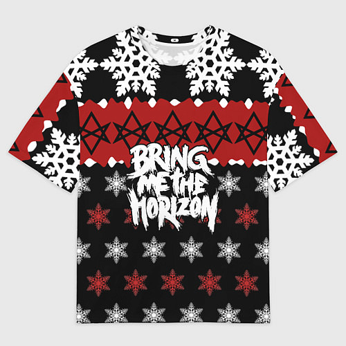 Мужская футболка оверсайз Праздничный Bring Me the Horizon / 3D-принт – фото 1