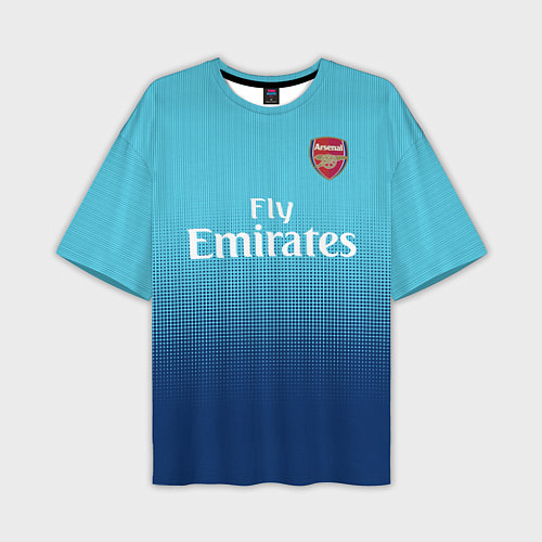 Мужская футболка оверсайз Arsenal FC: Ozil Blue Away 17/18 / 3D-принт – фото 1
