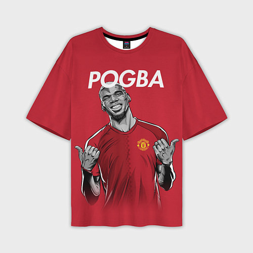 Мужская футболка оверсайз FC MU: Pogba / 3D-принт – фото 1