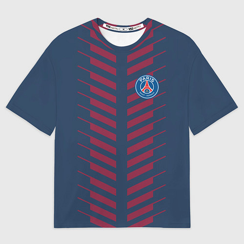 Мужская футболка оверсайз FC PSG: Creative / 3D-принт – фото 1