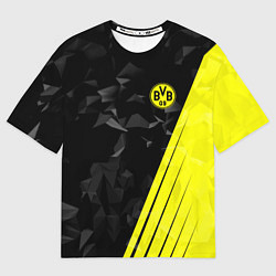 Футболка оверсайз мужская FC Borussia Dortmund: Abstract, цвет: 3D-принт