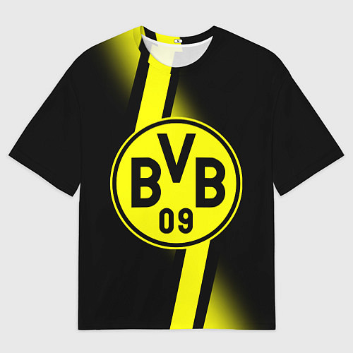 Мужская футболка оверсайз FC Borussia Dortmund: Storm / 3D-принт – фото 1