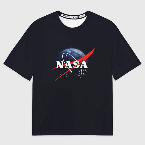 Мужская футболка оверсайз NASA: Black Space / 3D-принт – фото 1