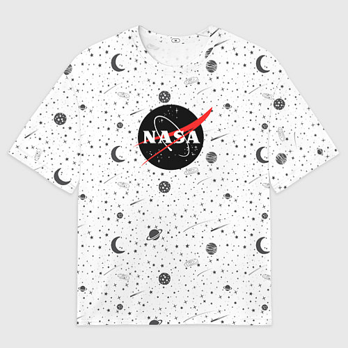 Мужская футболка оверсайз NASA: Moonlight / 3D-принт – фото 1