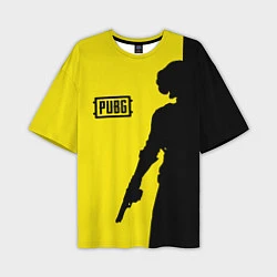 Мужская футболка оверсайз PUBG: Yellow Shadow
