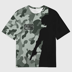 Футболка оверсайз мужская PUBG: Camo Shadow, цвет: 3D-принт