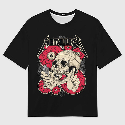 Мужская футболка оверсайз Metallica Skull / 3D-принт – фото 1
