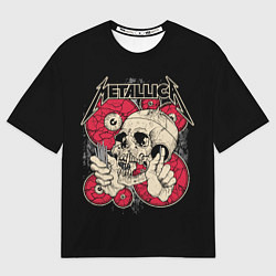 Футболка оверсайз мужская Metallica Skull, цвет: 3D-принт