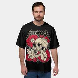 Футболка оверсайз мужская Metallica Skull, цвет: 3D-принт — фото 2