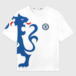 Мужская футболка оверсайз FC Chelsea: White Lion