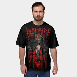 Футболка оверсайз мужская Napalm Death, цвет: 3D-принт — фото 2