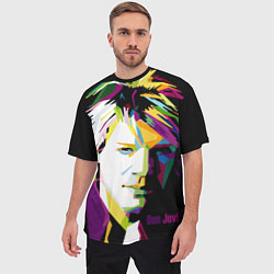 Футболка оверсайз мужская Jon Bon Jovi Art, цвет: 3D-принт — фото 2